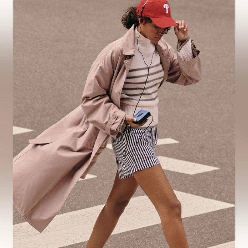Anthropologie Mauve Trench Coat - Picture 3 of 3